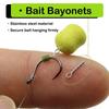 30pcs Feeder Fishing Hook Bait Bayonets Boilies Spike Secure Bait Hanging Peg For Feeder Fishing Tackle Accessories