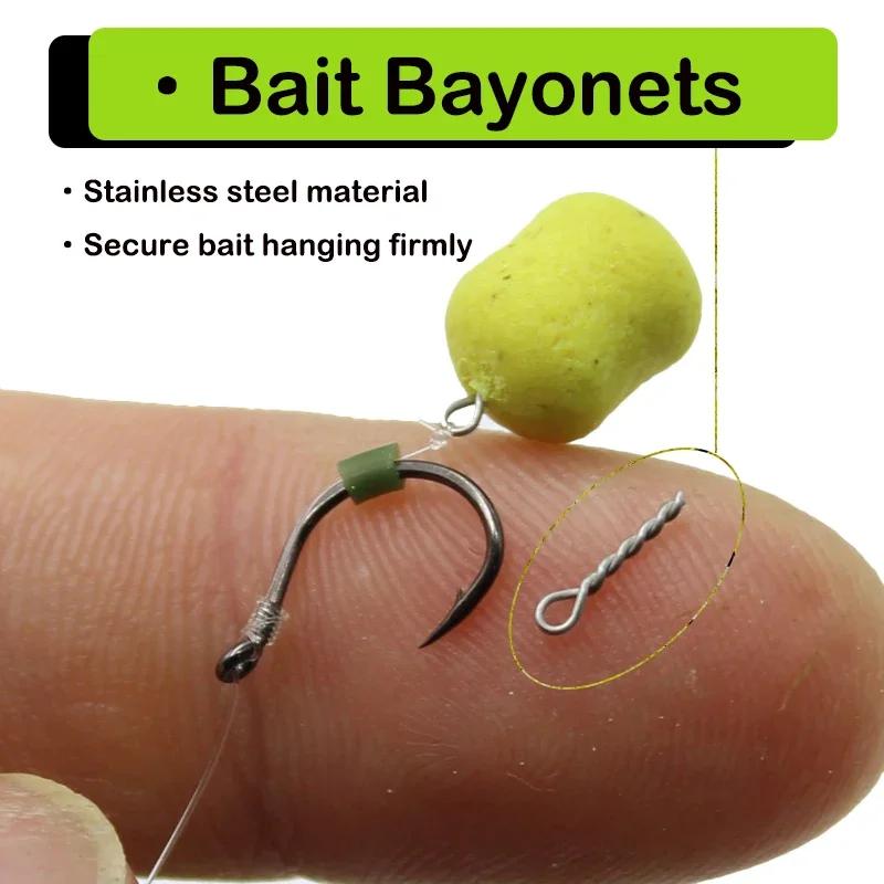 30pcs Feeder Fishing Hook Bait Bayonets Boilies Spike Secure Bait Hanging Peg For Feeder Fishing Tackle Accessories