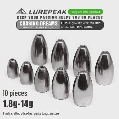 Тонущее рыболовное грузило LUREPEAK из вольфрамовой пули — защита от повреждения лески, дальний заброс, конструкция, исключающая зависание