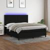 VidaXL Slatted Bed Base with Mattress and LED, Upholstered Bed, Double Bed, Adult Bed for Interior Bedroom, 3135047