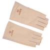 Manicure Gloves UV Protection Stretchy Breathable Fingerless Fiber Cotton Nail Lamp Gloves for Home