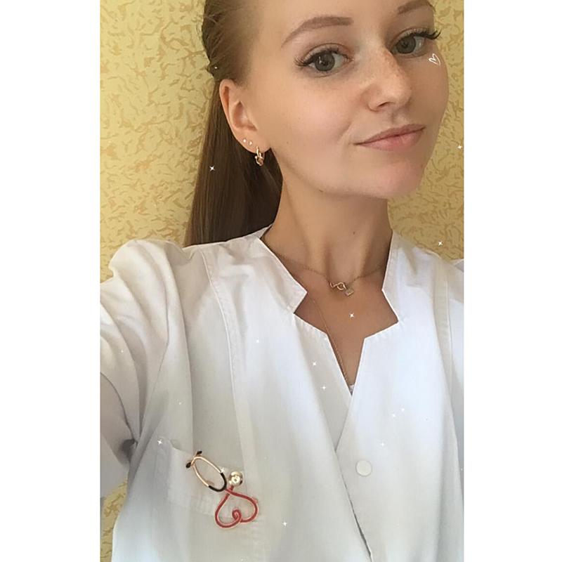 Blucome Copper Love Heart Stethoscope Brooches For Women Men Doctor Nurse Medical Brooch Collar Clip Badge Pins Christmas Gift