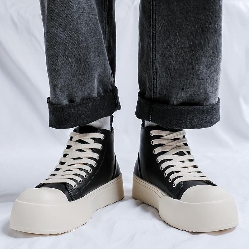 Модные черные мужские туфли для скейтбординга Модный минималистский трендовый стиль Отдых на природе Вечеринка Повседневный офис Молодежь Качественные туфли на толстой подошве