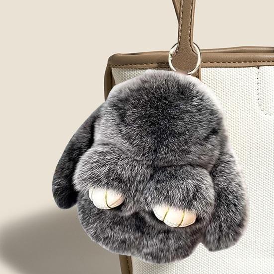 Ручная работа Мягкий Плюшевый Брелок-Кролик с Жестяной Коробкой Пушистый Милый Кролик Брелок-Помпон Мягкая Игрушка Брелок для Пасхального Дня Рождения Подарок