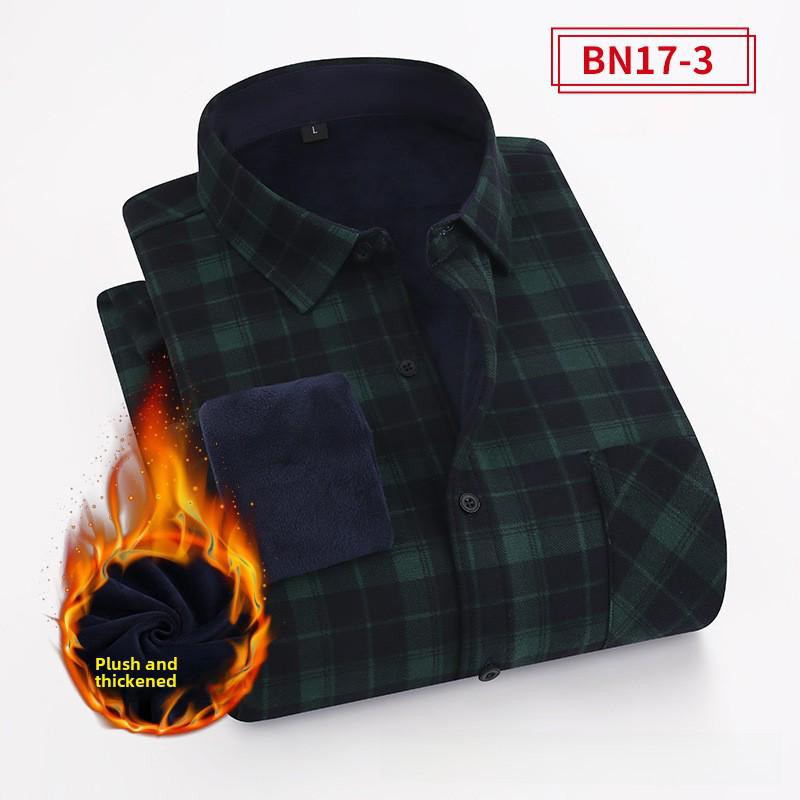 Мужская красная клетчатая рубашка на флисовой подкладке в деловом стиле для осени и зимы