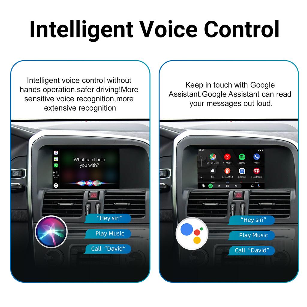 Беспроводной CarPlay Android Auto Декодер-бокс для обновления OEM-экрана для Volvo V40 V60 S S60 XC60 V70 XC70 S80 2010-2015 с 7-дюймовым экраном