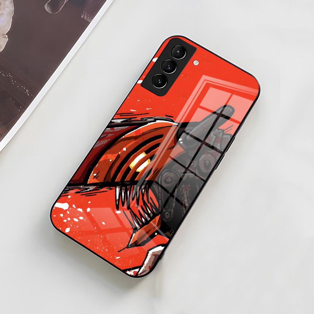 Аниме Человек-бензопила Чехол для телефона Samsung A56 A36 A26 A16 A15 A25 A35 A55 A14 A34 A24 A54 Стеклянный чехол