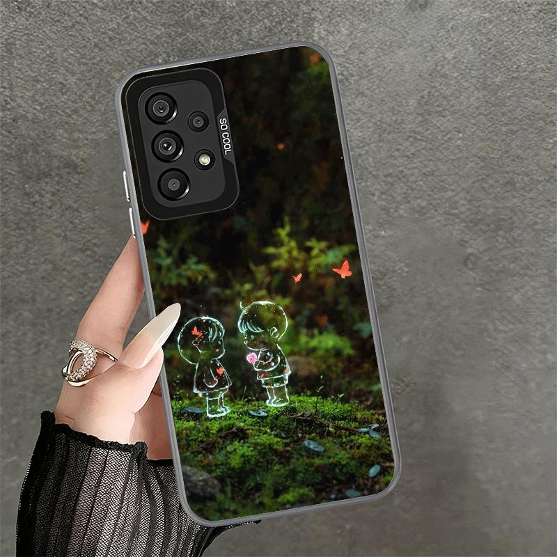 Nature Cute Child Painting Style Shockproof Phone Case for Samsung A17 A16 A15 A14 A37 A57 A36 A56 A26 A35 A55 A25 A34 A54 A24 A