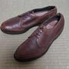 60s-70s Vintage/Allen Edmonds Turf-Skos/Pigskin/Boarhide U-Tip Leather Shoes/9.5C/26.5-27.0/Brown/(USED)