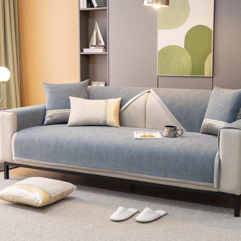 Роскошный современный высококачественный универсальный нескользящий чехол для дивана Four Seasons, простой чехол для подушки сиденья, светильник для диванной подушки