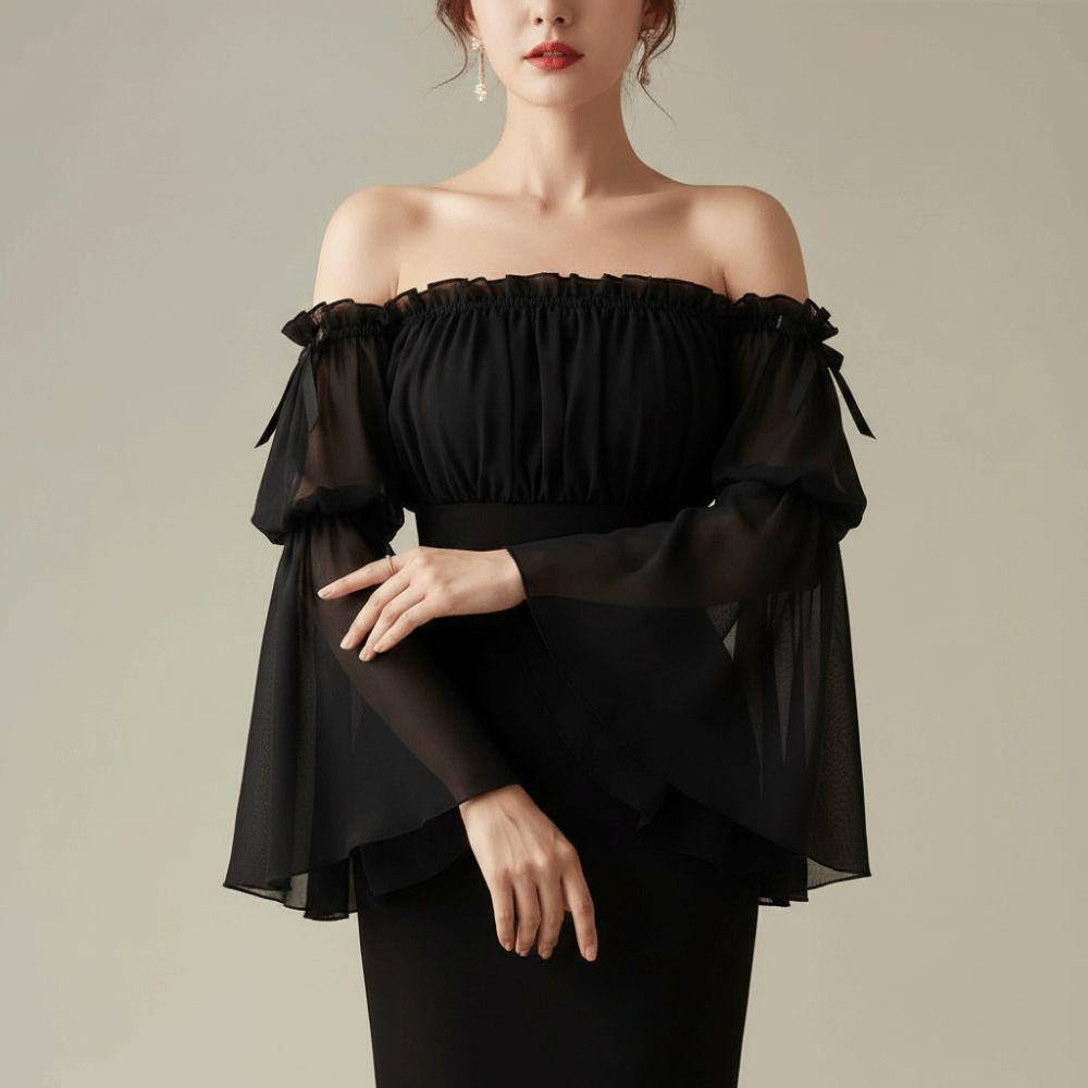 1 pair Elastic Band Fake Sleeves Chiffon Fabric Detachable Cuffs Arm Covers Evening Party