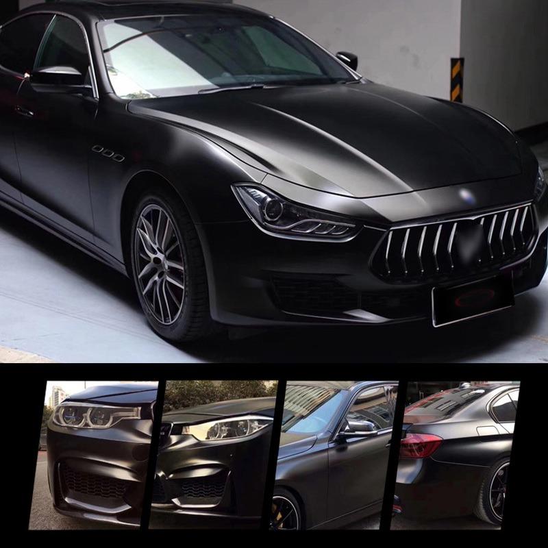 Матовая виниловая пленка для кузова автомобиля, наклейка, автостайлинговая пленка, универсальная пленка для автомобиля, мотоцикла, черная самоклеящаяся лента, декоративные наклейки