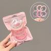 Summer Simple Telephone Wire Hair Tie Hair Band Bun High Elasticity Hair Rope for Women, Hair-Friendly Hair Accessory