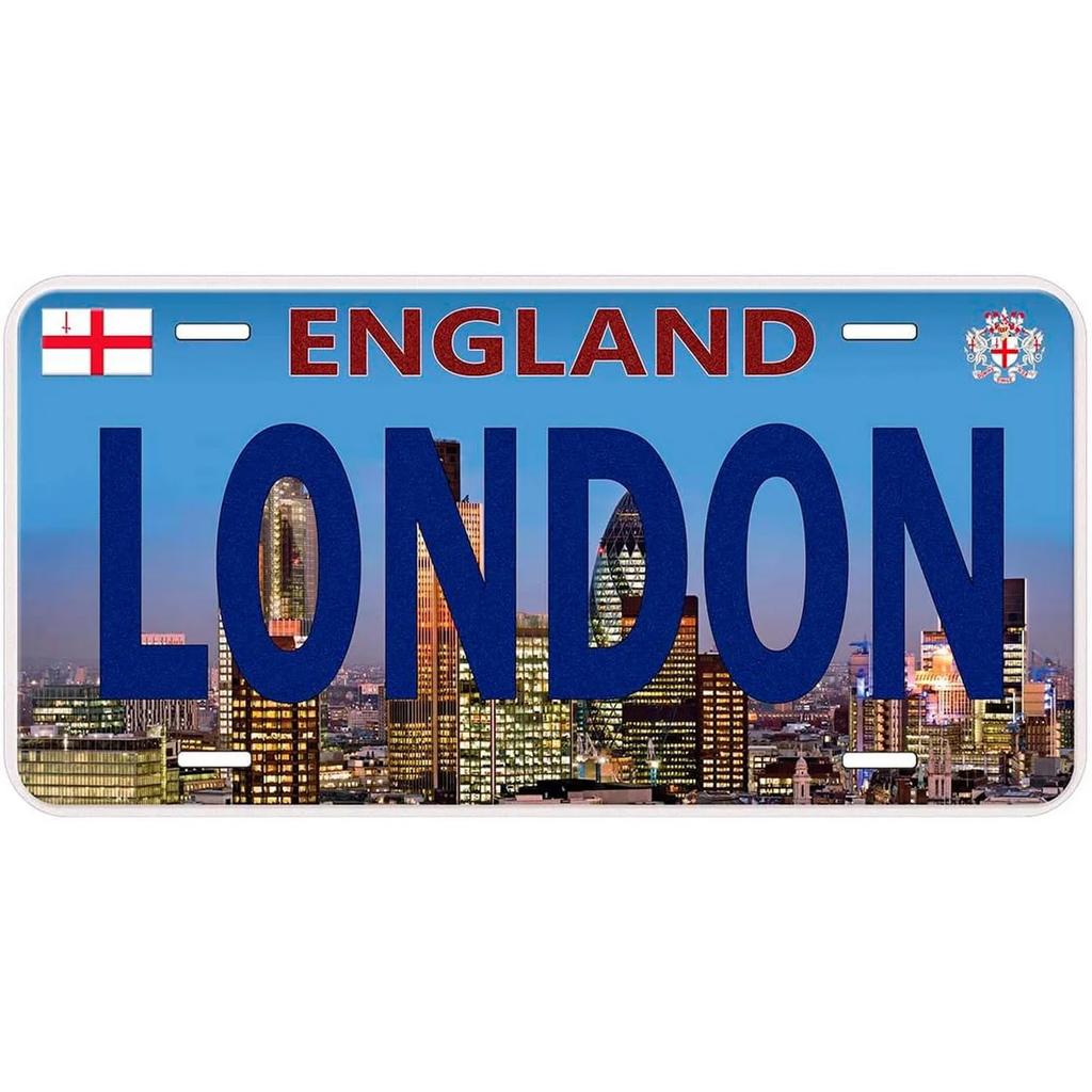 Винтажные номерные знаки для декоративных знаков Винтажные пары Bacelona London Amsterdan Теги Металлический автомобильный знак для передней части автомобиля
