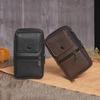Men's Leather Mobile Phone Waist Bag – Sports Casual Vertical Belt Bag