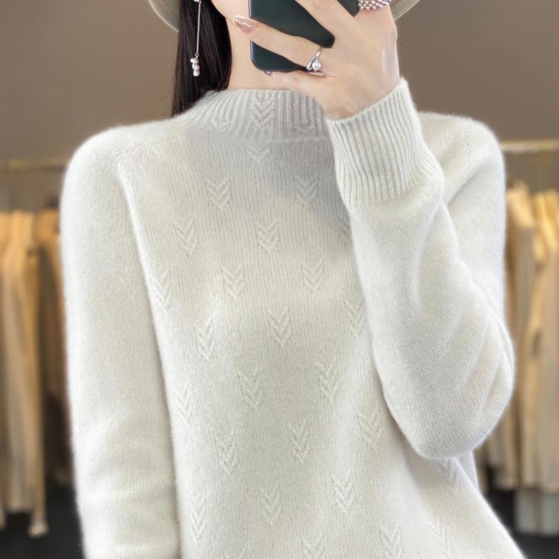 Женский кашемировый свитер Qinghe кашемир 30% кашемир 70% шерсть осенне-зимний пуловер теплый и модный