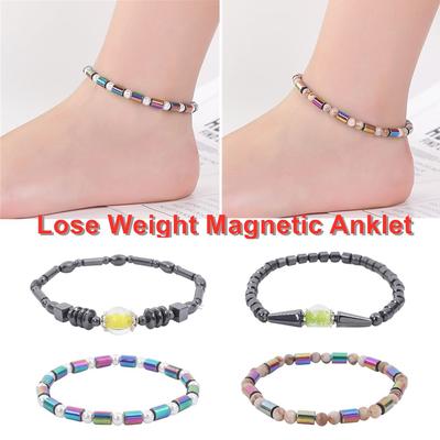 Ювелирные бусины Лечебная терапия Браслет для похудения Браслет на ногу из гематита Магнитный