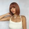 EASIHAIR Парики Боб из натуральных волос Оранжево-коричневый Прямые синтетические парики Боб из термостойкого волокна Парики для косплея Ежедневные вечерние парики