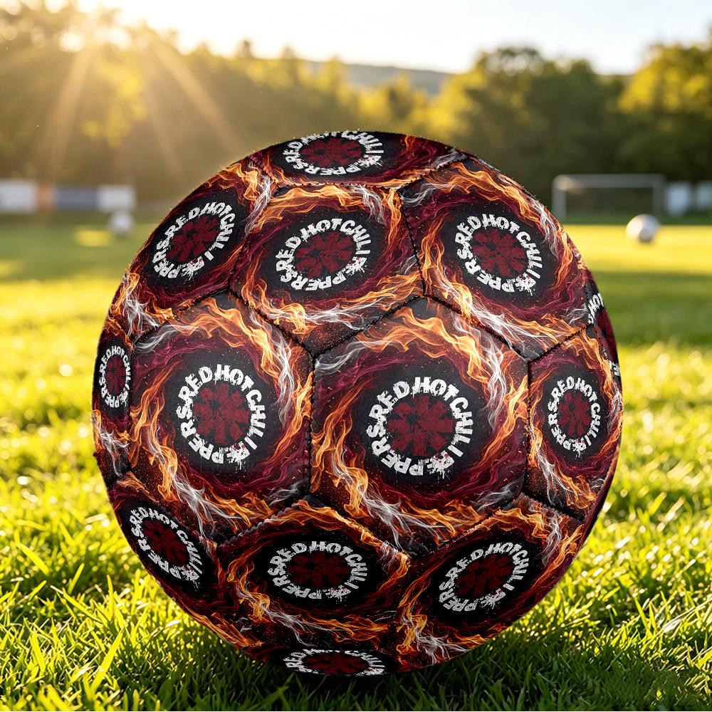 Red Hot Chili Peppers Print Standard Size 5 Soccer Ball Durable Shock?Absorbing Ball For Training Match Outdoor Play