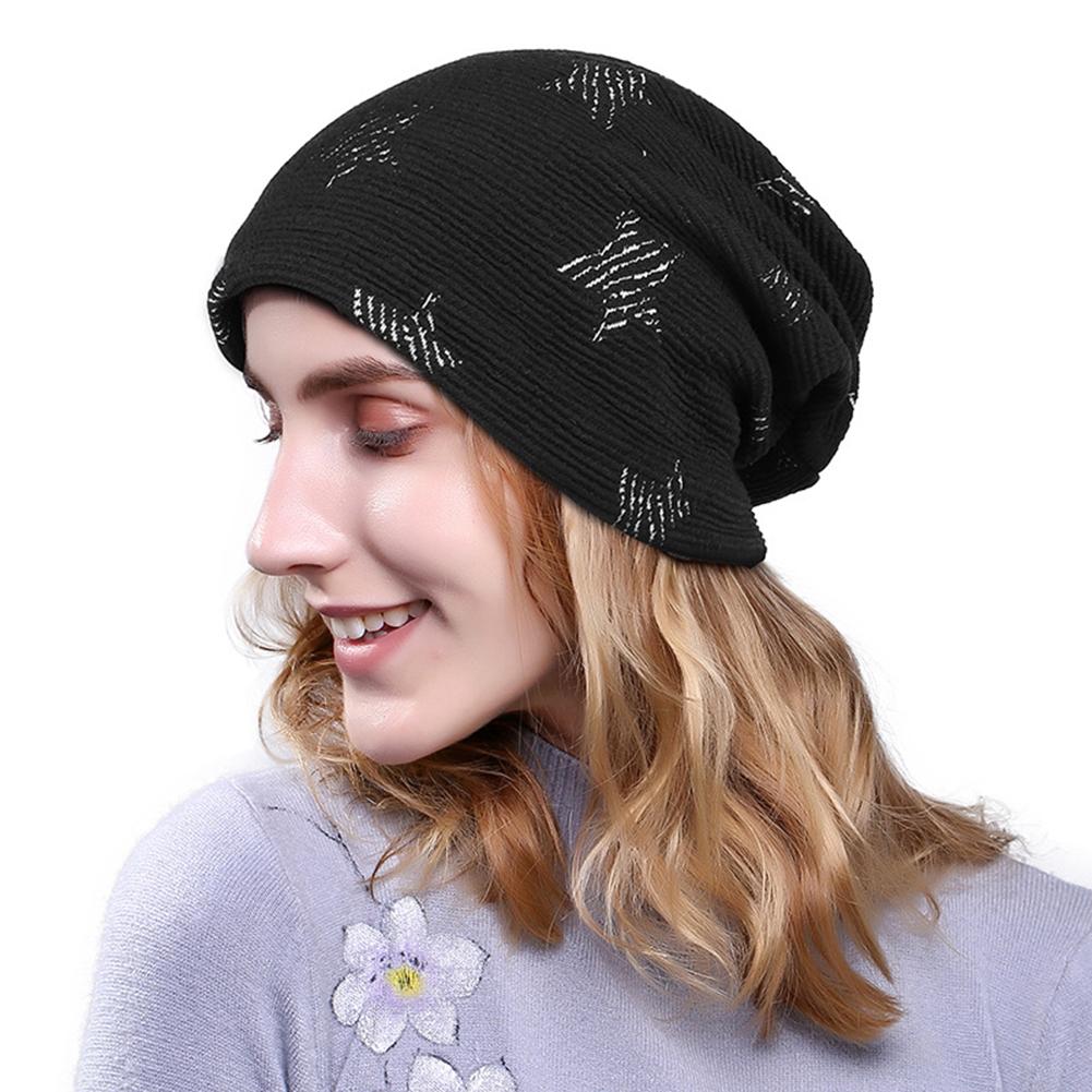 Autumn Winter Knitted Skull Cap Novelty Women's Skullies And Beanies Star Design Hip-Hop Hat