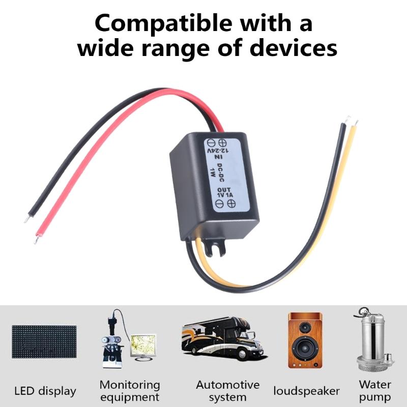 12V 24V to 1/2/7/8/10V 1A Converters Waterproof Powers Module Buckk Converters Module Voltages Regulator