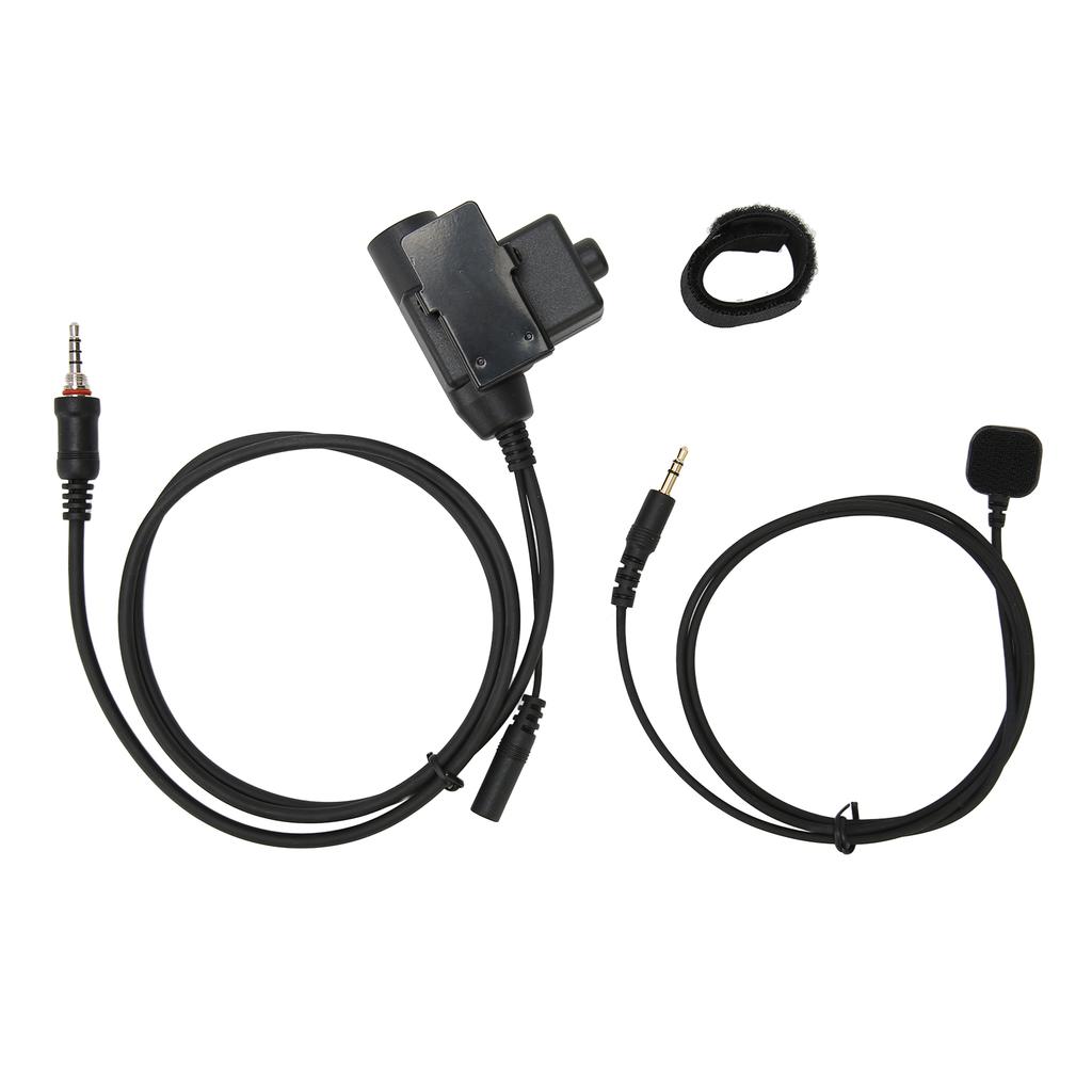 PTT Adapter with Back Clip Push To Talk Portable Radio Headset Adapter for Vertex VX?6R VX?7R