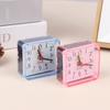 1Pc Mini Square Alarm Clock Quartz Alarm Clock Battery Operated Table Bedroom Clocks For Sleeping Studying Home Decor