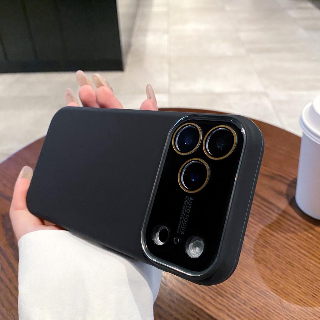 Чехол-бампер из жидкого силикона со стеклянной защитой всей камеры для iPhone 17 Air 16 15 14 Plus 13 17 Pro Max, ударопрочный, мягкий