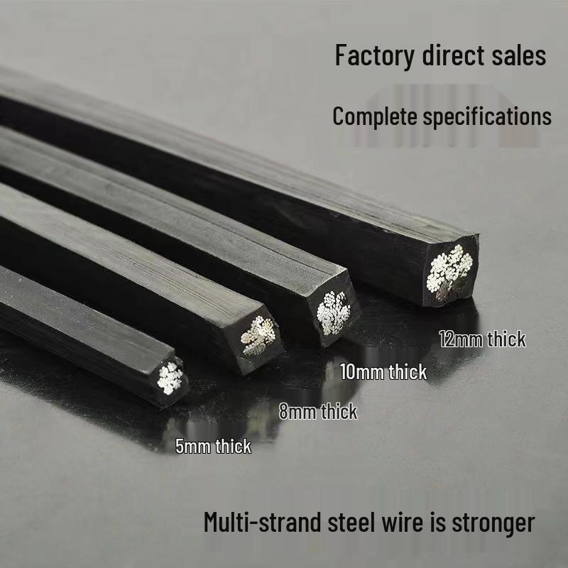 Black Rubber-Coated Steel Wire Brake Rope for Trucks and Trailers
