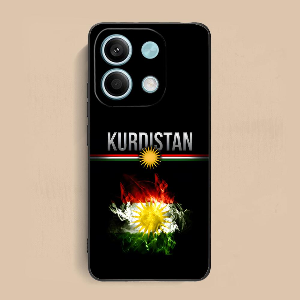Чехол для мобильного телефона с флагом Курдистана для Xiaomi Redmi Note 14 13 12 11 S Pro Plus 4G 5G Цветной печатный чехол Чехол Красивый