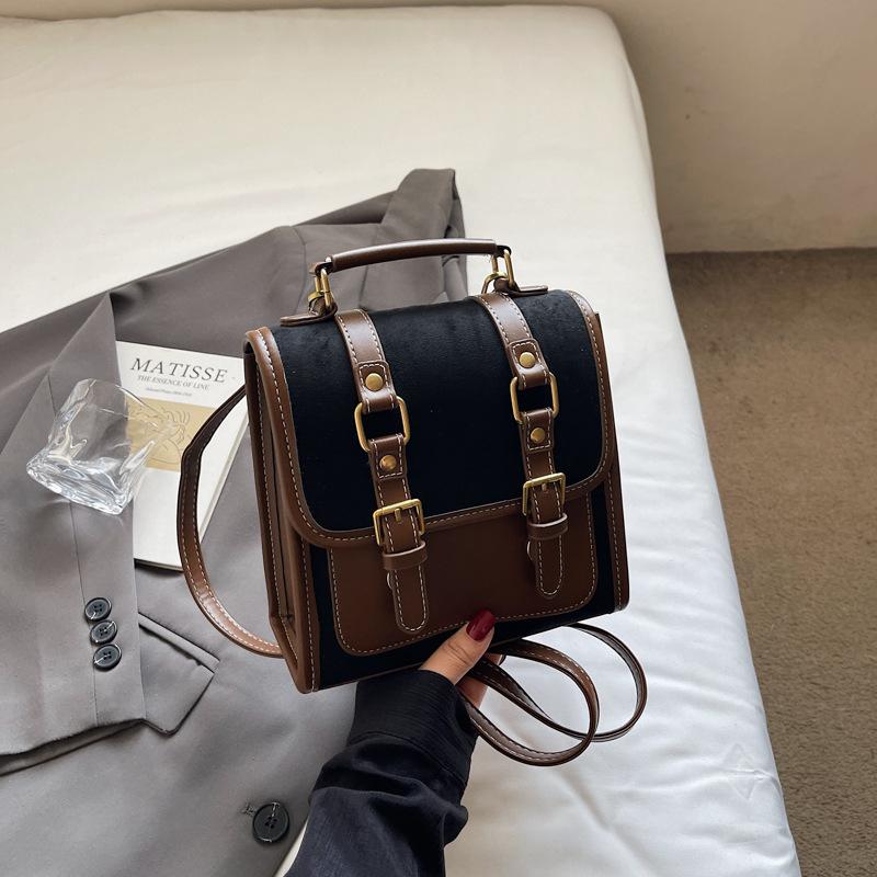 Новая осенне-зимняя замшевая сумка-рюкзак, женская сумка-мессенджер для путешествий в стиле Сен Мэн, легкая роскошь, нишевое ощущение, для通勤