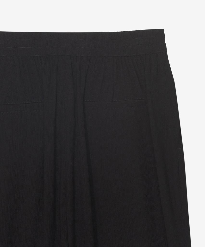 MIND BRIDGE WOMEN [W] Single-Pleat Wide Creasing Elastic Pants