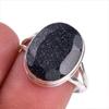 Natural Blue Sunstone Gemstone 925 Solid Sterling Silver Jewelry Ring S.8.5 q0U08