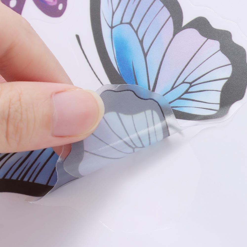 Vinyl Wall Stickers PVC Flying Butterfly DIY Wall Art Mural Eyelash Eyes  Living Room Decoration