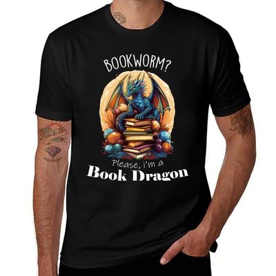 Книга Логово Дракона: Книжный червь? Пожалуйста, я Дракон-Книгочей Мужская футболка мужские футболки графическая футболка футболка с индивидуальной печатью