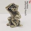Creative Brass Monkey Zodiac Tea Pet - Personalized Desktop Ornament Gift