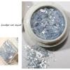 Пудра для дизайна ногтей Aurora Opal Glitter - снежный бархат в японском стиле и поляризованные блестки