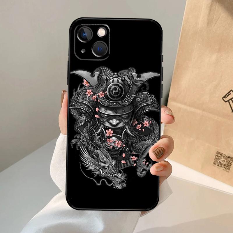 Чехол для телефона с маской Они самурая Для iPhone 17 Air 16 15 14 11 12 13 Pro Max 12 13 mini 15 16 Plus 16e Чехол Coque