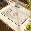 New Chinese Kitchen Countertop Absorbent Dish Drain Mat French Diatomaceous Mud Table Top Coffee Machine Insulated Bar Mat