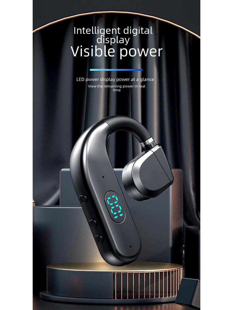 Беспроводная Bluetooth-гарнитура T50: Конструкция с заушным креплением, открытый тип, большая емкость, сверхдлительное время работы от аккумулятора для работы, вождения и бега