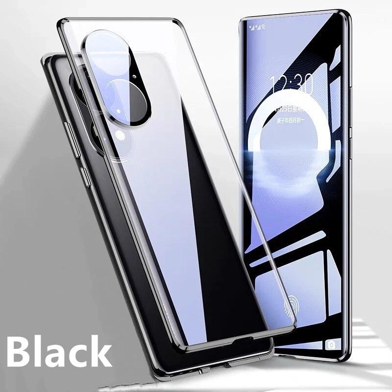 Магнитный чехол для Honor X50 X50i X10 X20 SE X30i X40 9X Pro Lite, защита объектива, двухстороннее закаленное стекло, металлическая рамка, противоударный чехол
