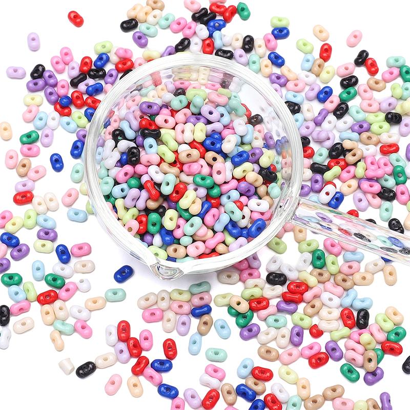 105Pcs Acrylic Beads Charms Peanut Beads For DIY Bracelet Necklace Jewelry Making