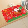 Floor Mat Christmas Theme Pattern Non Slip Flannel Front Door Entrance Mat Home