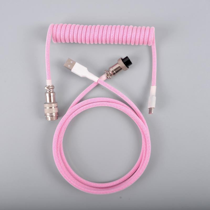 Кабель для механической клавиатуры Type-C Aviation Plug с пружинным разъемом