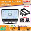 Android For Mazda RX8 2003-2008 Car Radio Carplay Navigation GPS Stereo Auto Screen Bluetooth Multimedia Player