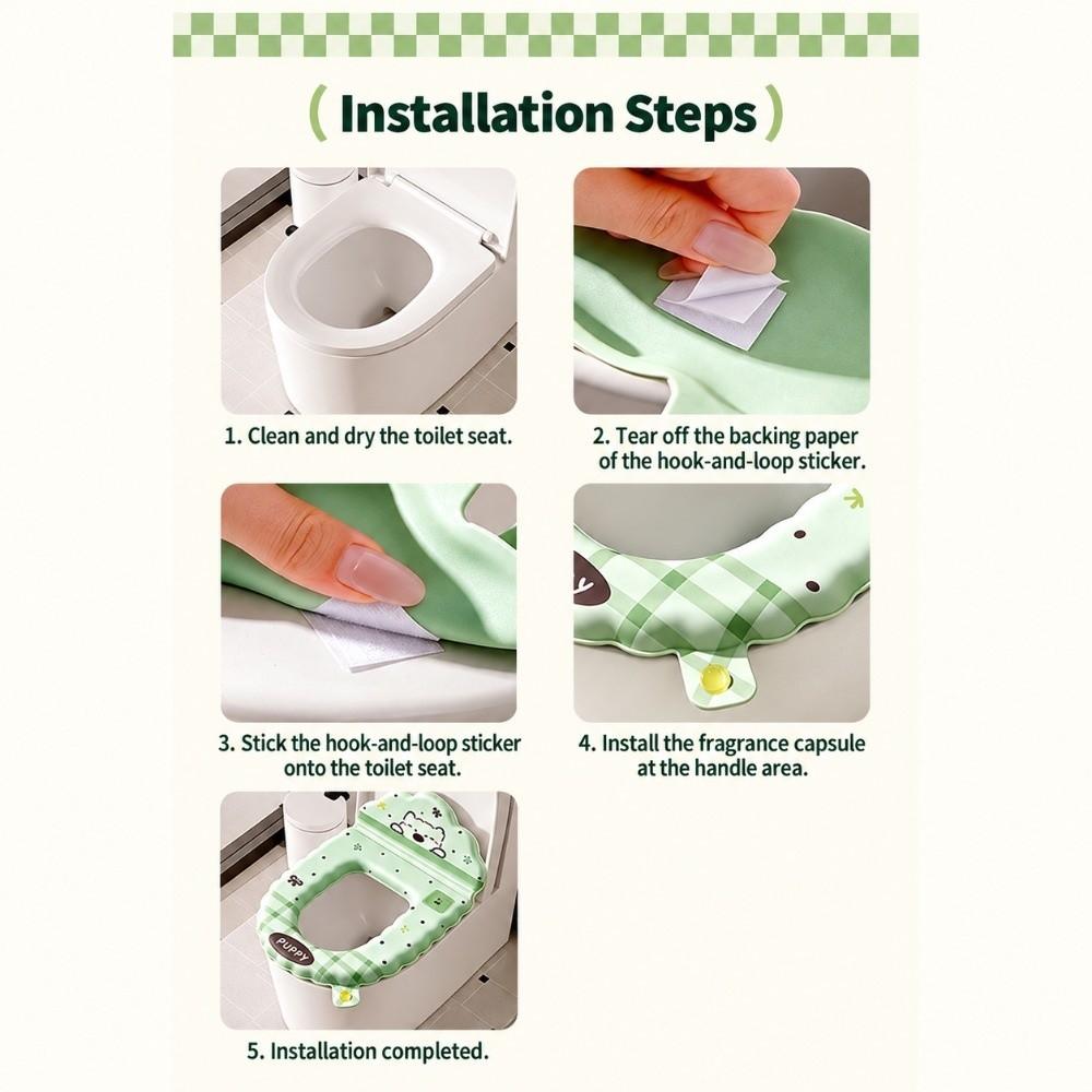 Cartoon Dog Backrest Toilet Seat Cover EVA Toilet Pad Universal Toilet Mat Toilet Accessories