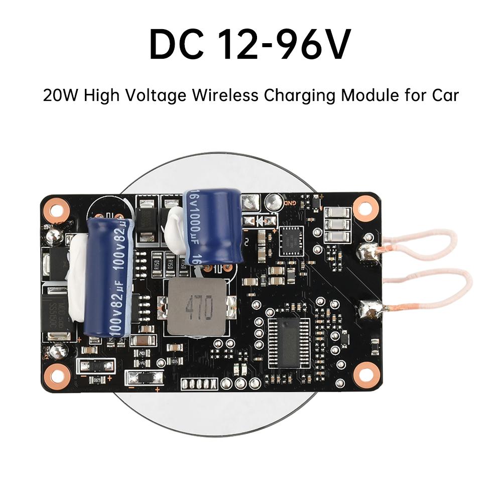 DC 12-96V 20 Вт Беспроводное Зарядное Устройство Модуль Передатчика для Самодельных Автомобилей/Электромобилей Модификация Печатная Плата Быстрой Зарядки