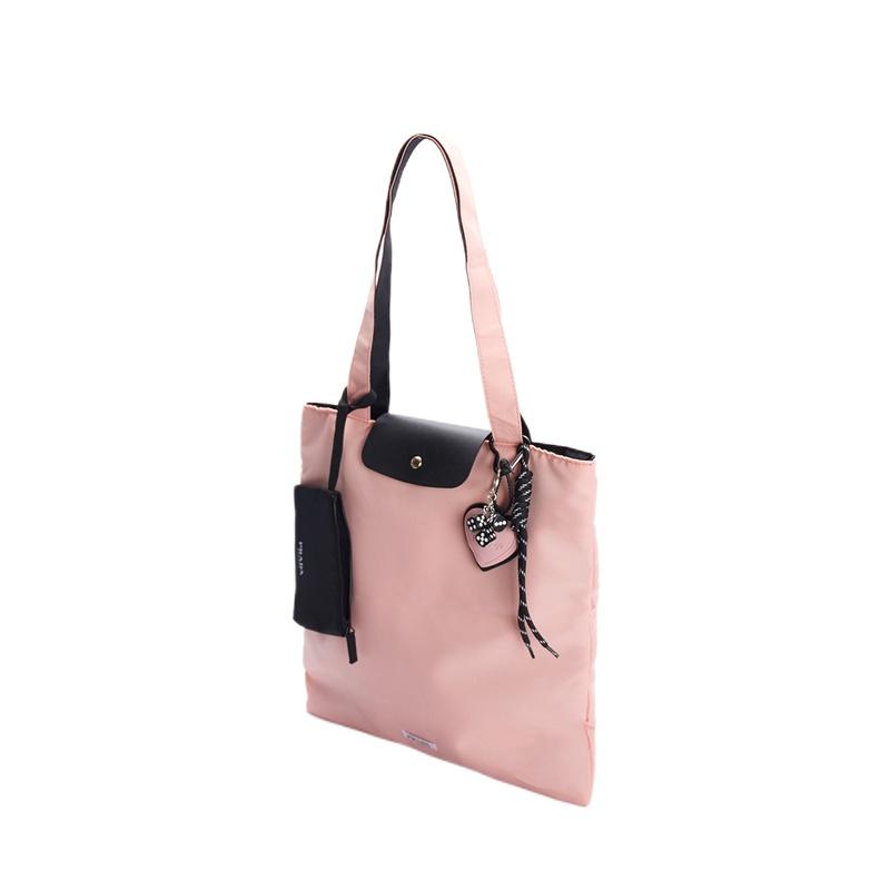 Prada Cosmetic bag/toiletry bag [Customized bag] Bubble jellyfish pink heart shoulder handbag canvas high-end versatile niche trendy Lovely heart