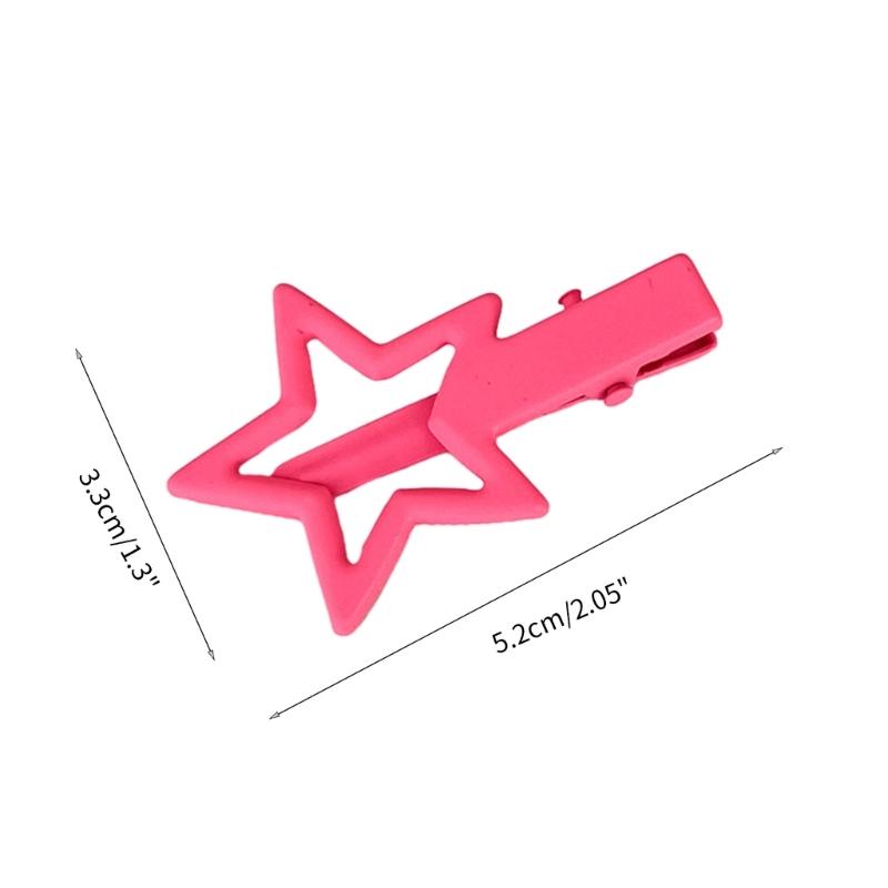Cute Star Barrettes Clip Hairpin Y2K Girls Ornaments Headdress Hair Accessories Harajuku Barrettes Clip Bangs Hairpin