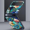 Чехол для телефона Samsung Galaxy Z Flip 3 4 5 6 7 Складной корпус Для Samsung Z Flip4 Flip5 Жесткая ПК крышка Цветочный мрамор Геометрия